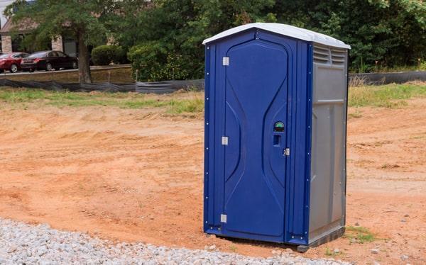 short-term portable restrooms should be serviced regularly, usually once a week